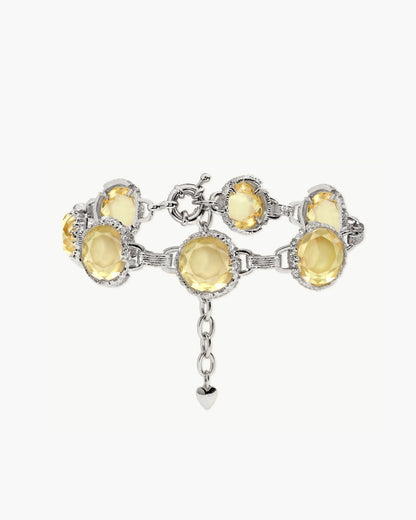 Honey Quartz Bracelet in Silver