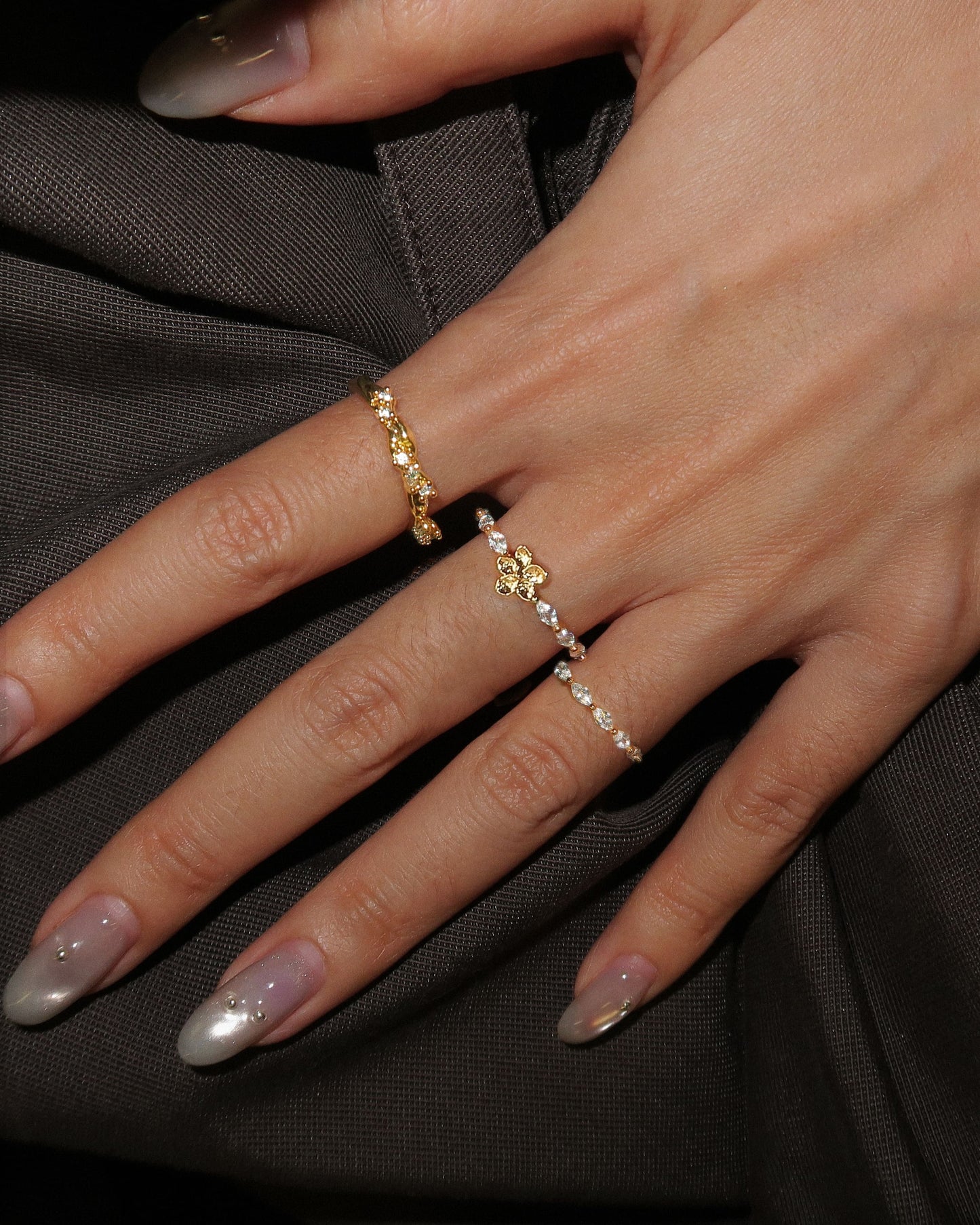 Elise Flora Marquise Ring