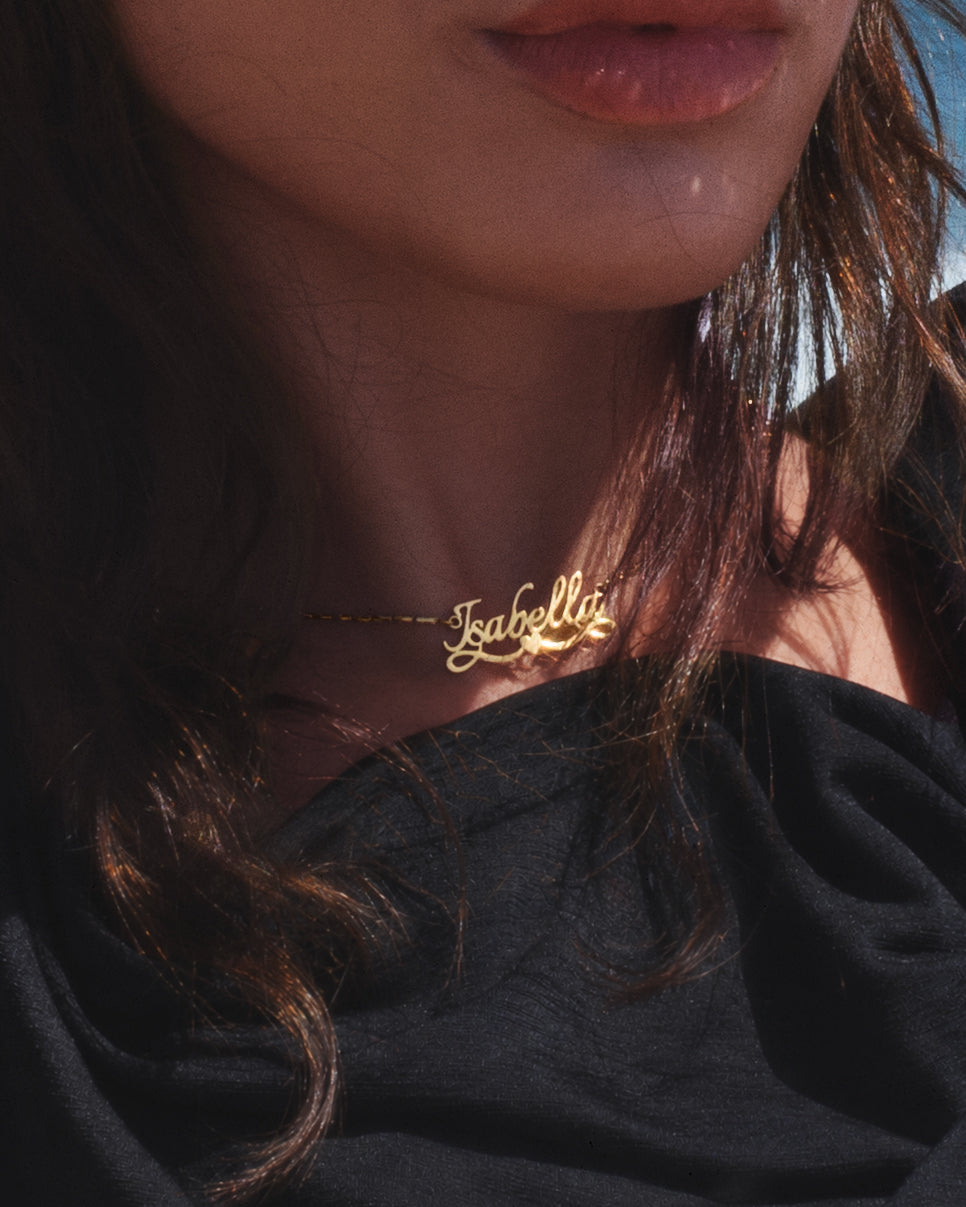 Personalized Name Necklace, Angel Wings