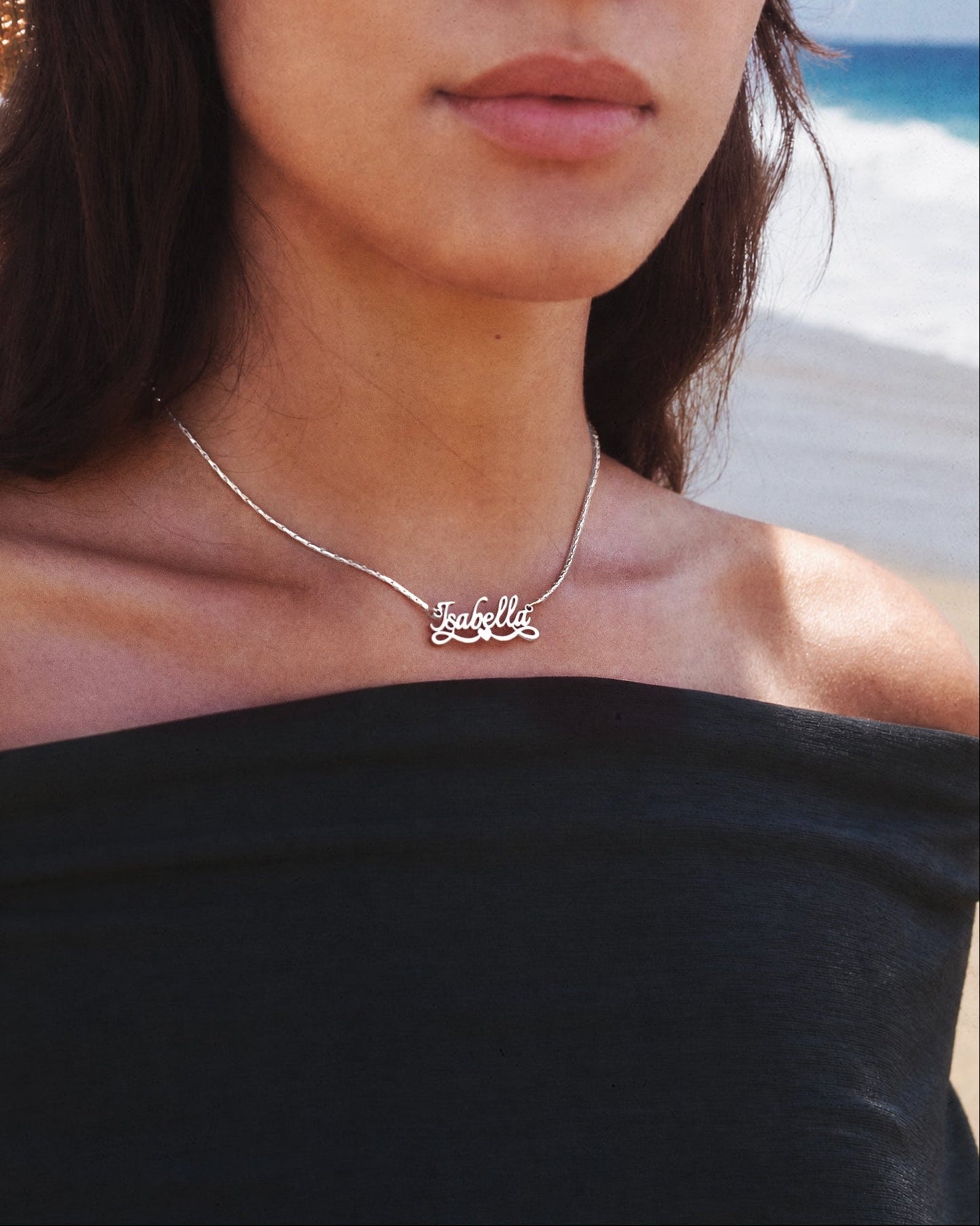 Personalized Name Necklace, Angel Wings