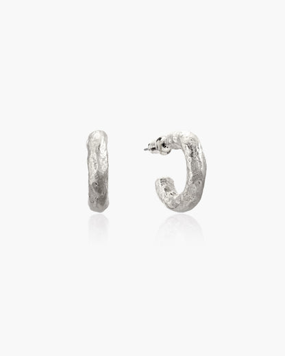 Jenny Large Hoop Earrings in Silver