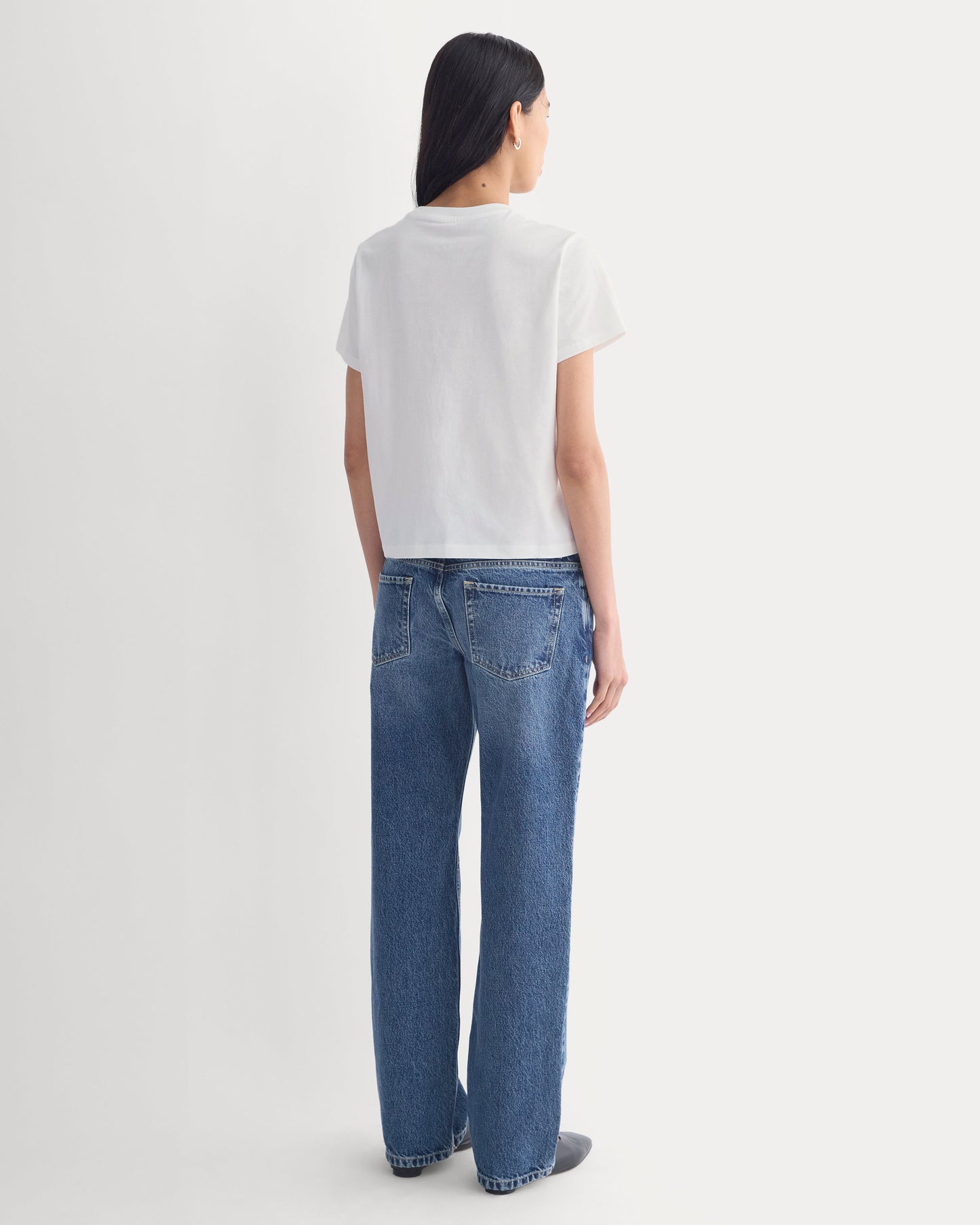 The Box-Cut Tee in Essential Cotton | White | No Pocket