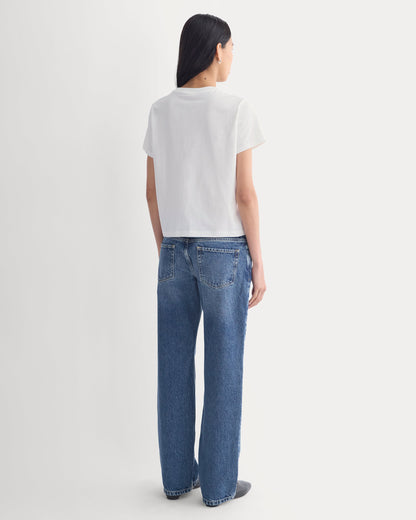 The Box-Cut Tee in Essential Cotton | White | No Pocket