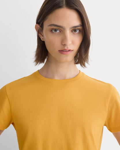 The Box-Cut Tee in Essential Cotton | Golden Glow | No Pocket