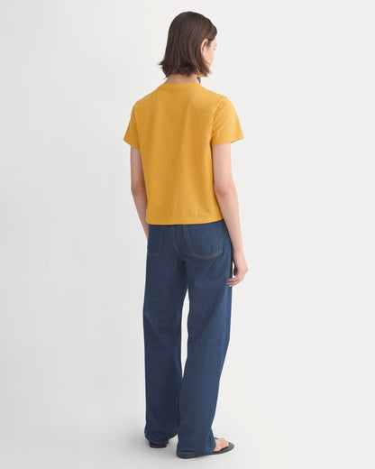 The Box-Cut Tee in Essential Cotton | Golden Glow | No Pocket