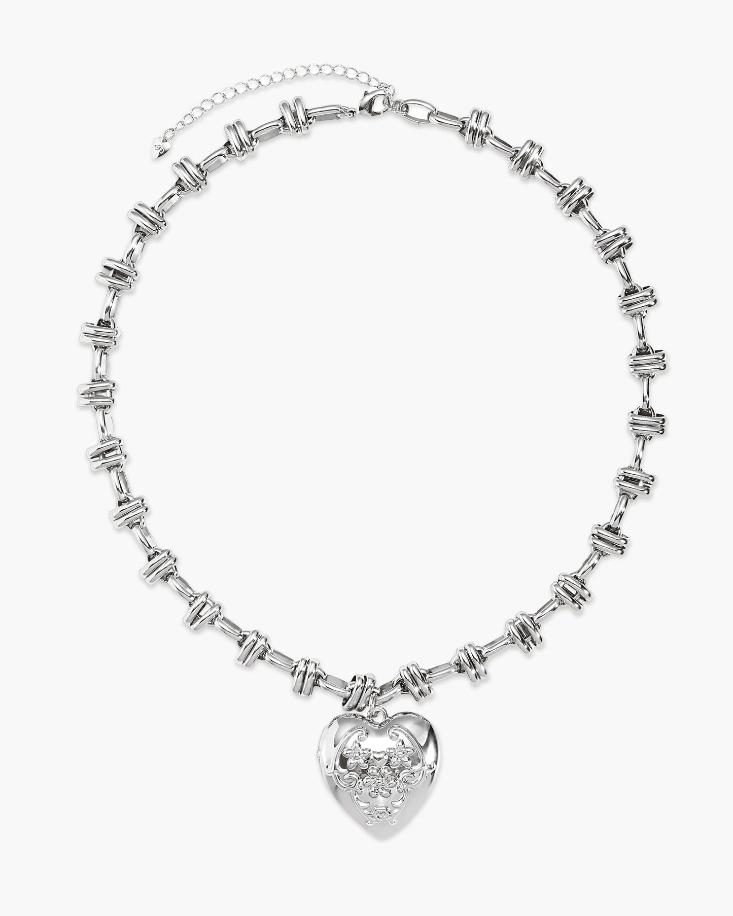 Secret Keeps Openable Heart Necklace in Silver