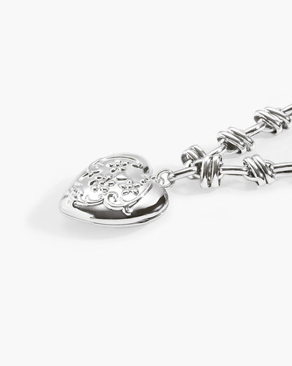 Secret Keeps Openable Heart Necklace in Silver