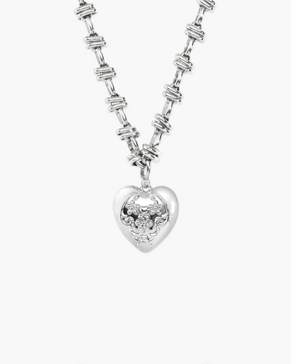 Secret Keeps Openable Heart Necklace in Silver