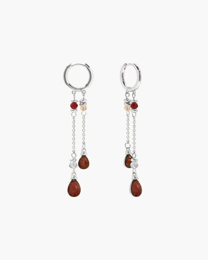 Silent Drop Earrings in Silver