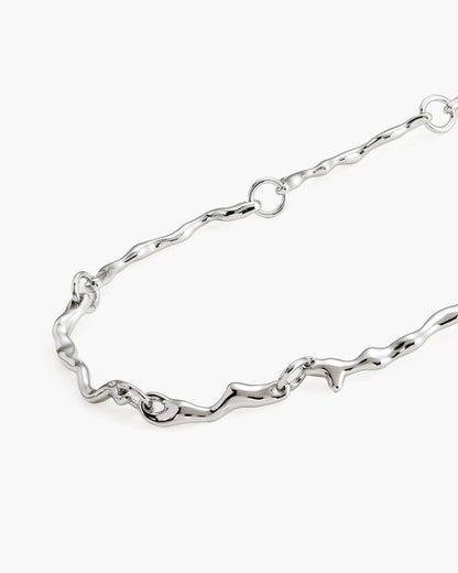 Silver Molten Necklace