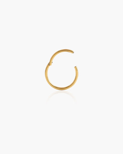 Single Mini Hoop Helix Earring in Gold