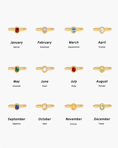 Birthstone Ring in Gold - July