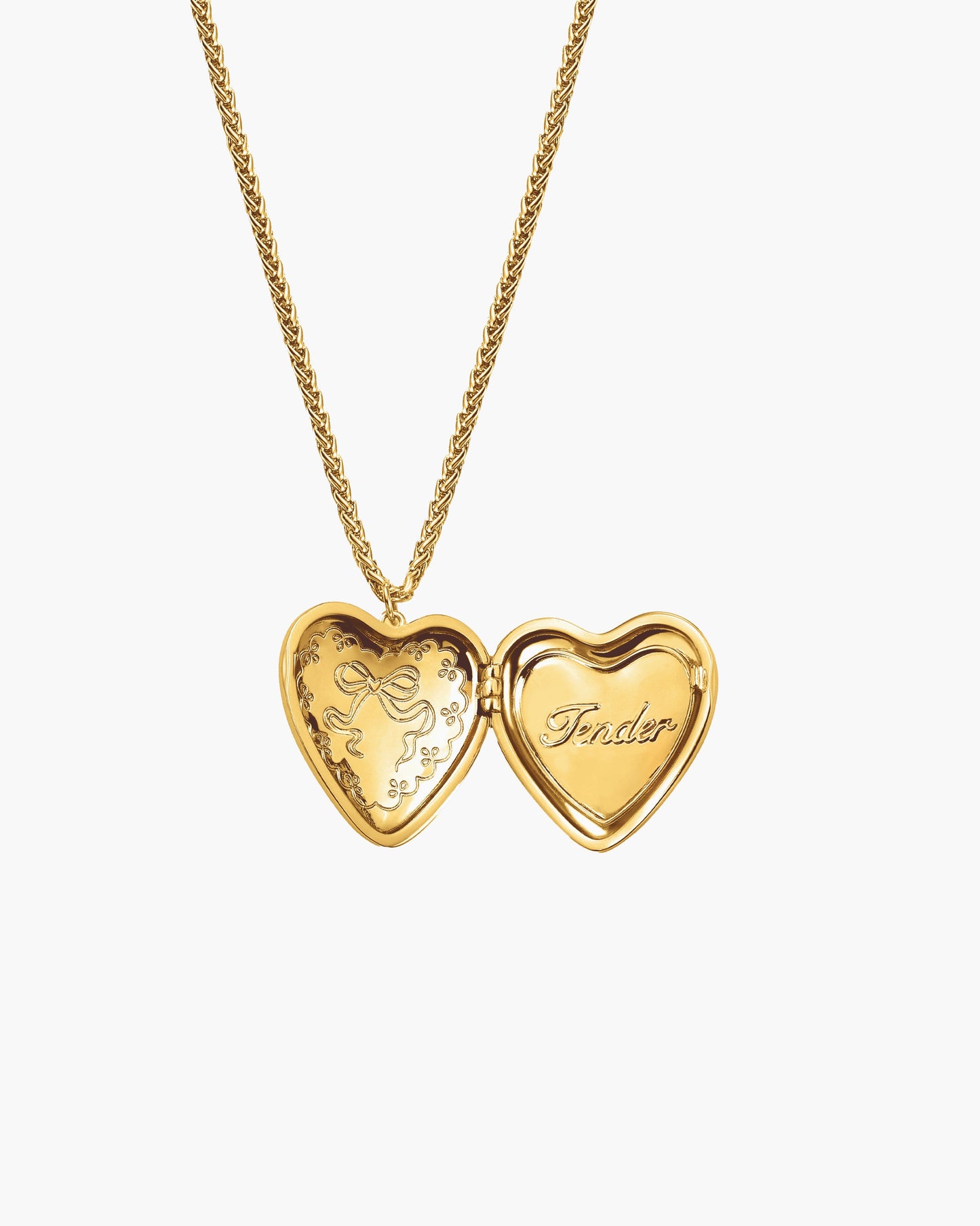 Tender Openable Locket Necklace in Gold