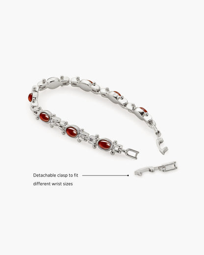Tess's Treasure Carnelian Bracelet in Silver