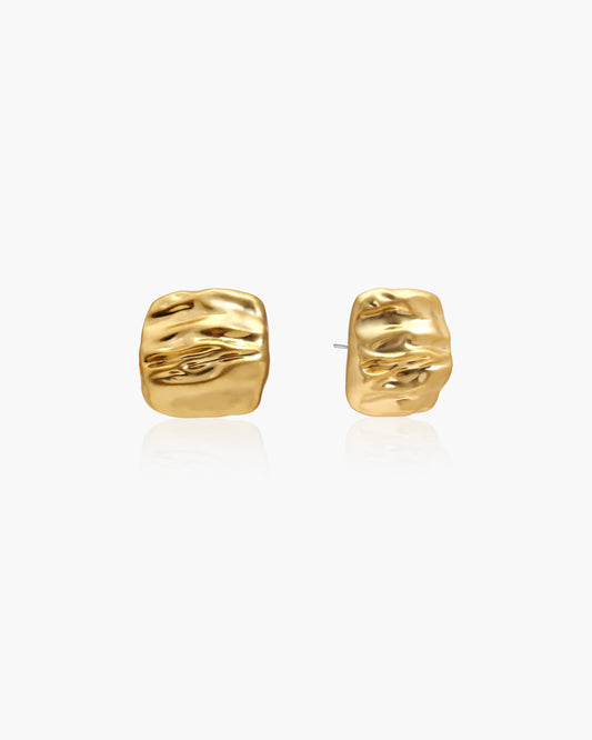 Textured Square Stud Earrings