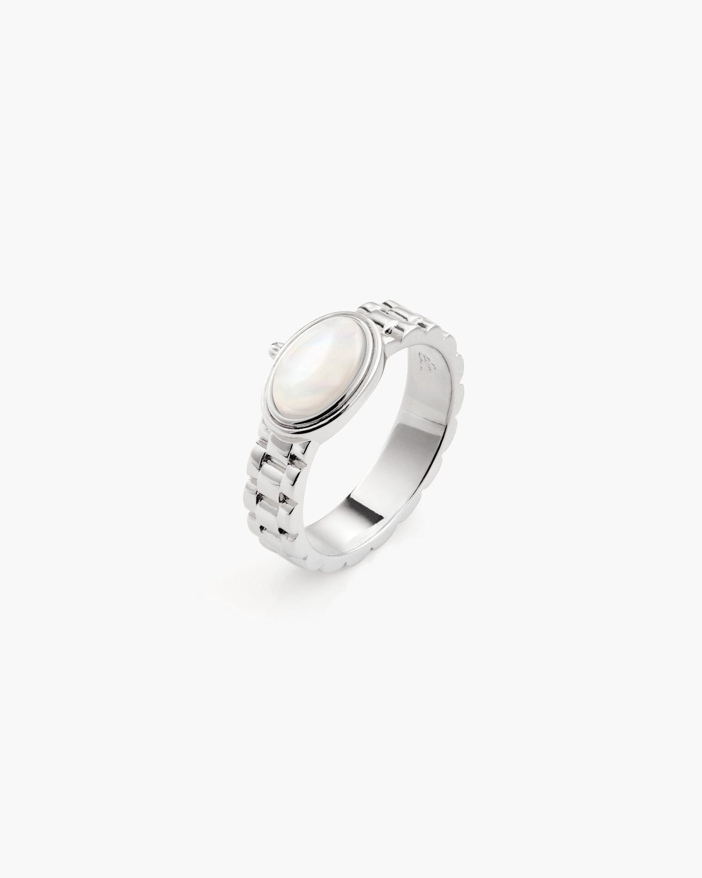 Watch Band Ring in Silver