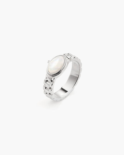 Watch Band Ring in Silver