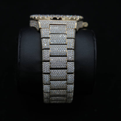 42MM Fully Iced Ruby Accent Alpha Era® in Gold
