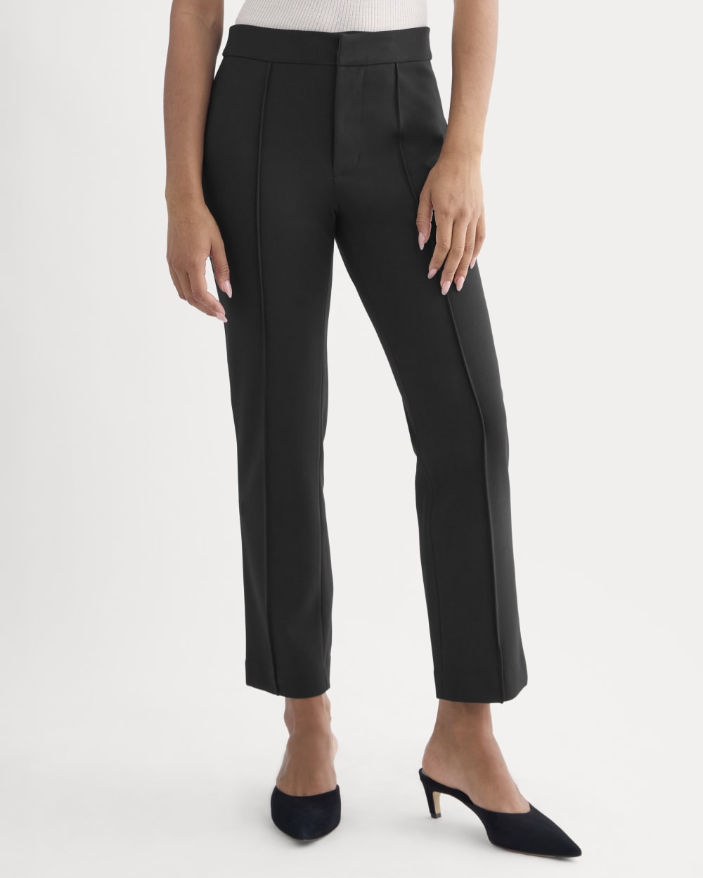Slim Trouser in Ponte | Black