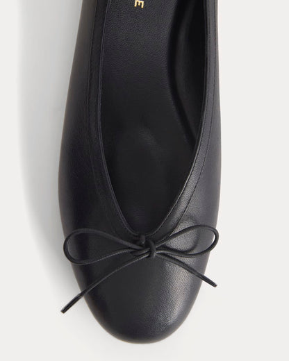 Made in Italy Ballet Flat | Black Leather