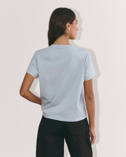 The Box-Cut Tee in Essential Cotton | Blue Slate | No Pocket