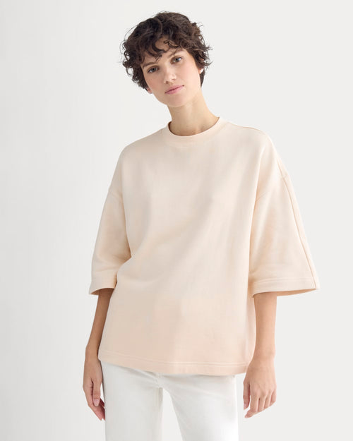 Lightweight Terry Oversized Tee | Parchment