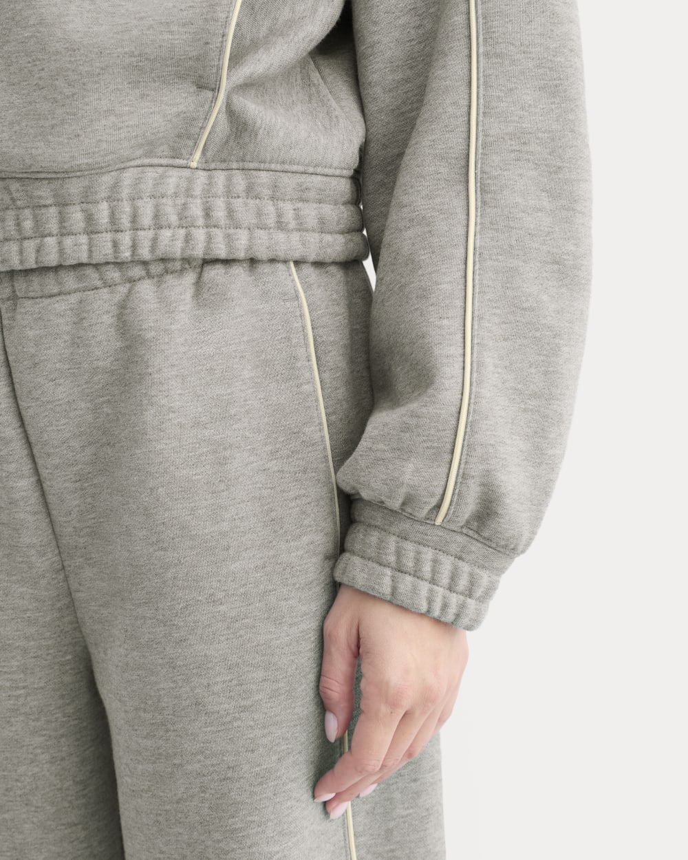 Luxe Fleece Track Jacket | Vintage Heather Grey