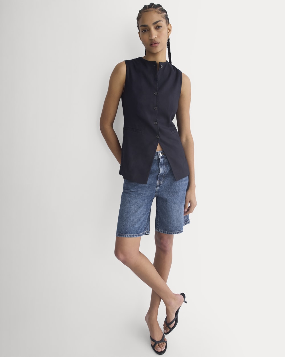 Loose Jean Short | Dark Wash