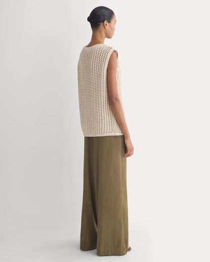 Open-Knit Tunic Vest in Elevated Cotton | Peyote
