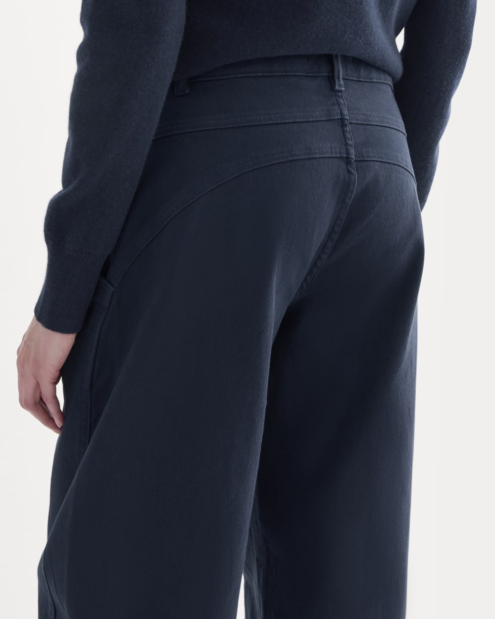 Double-Stitch Barrel Pant | Navy