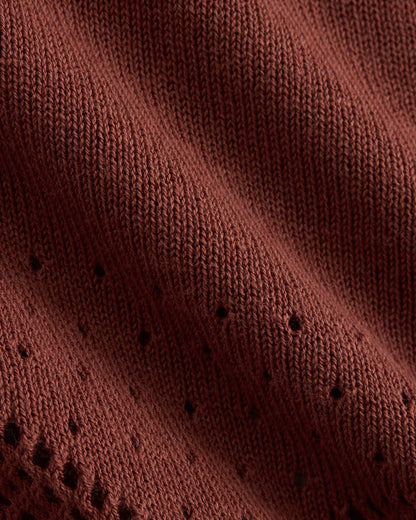 Lace-Knit Cami | Henna Red