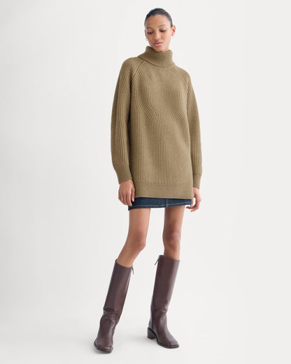 Cocoon Turtleneck in Wool Cashmere | Toast