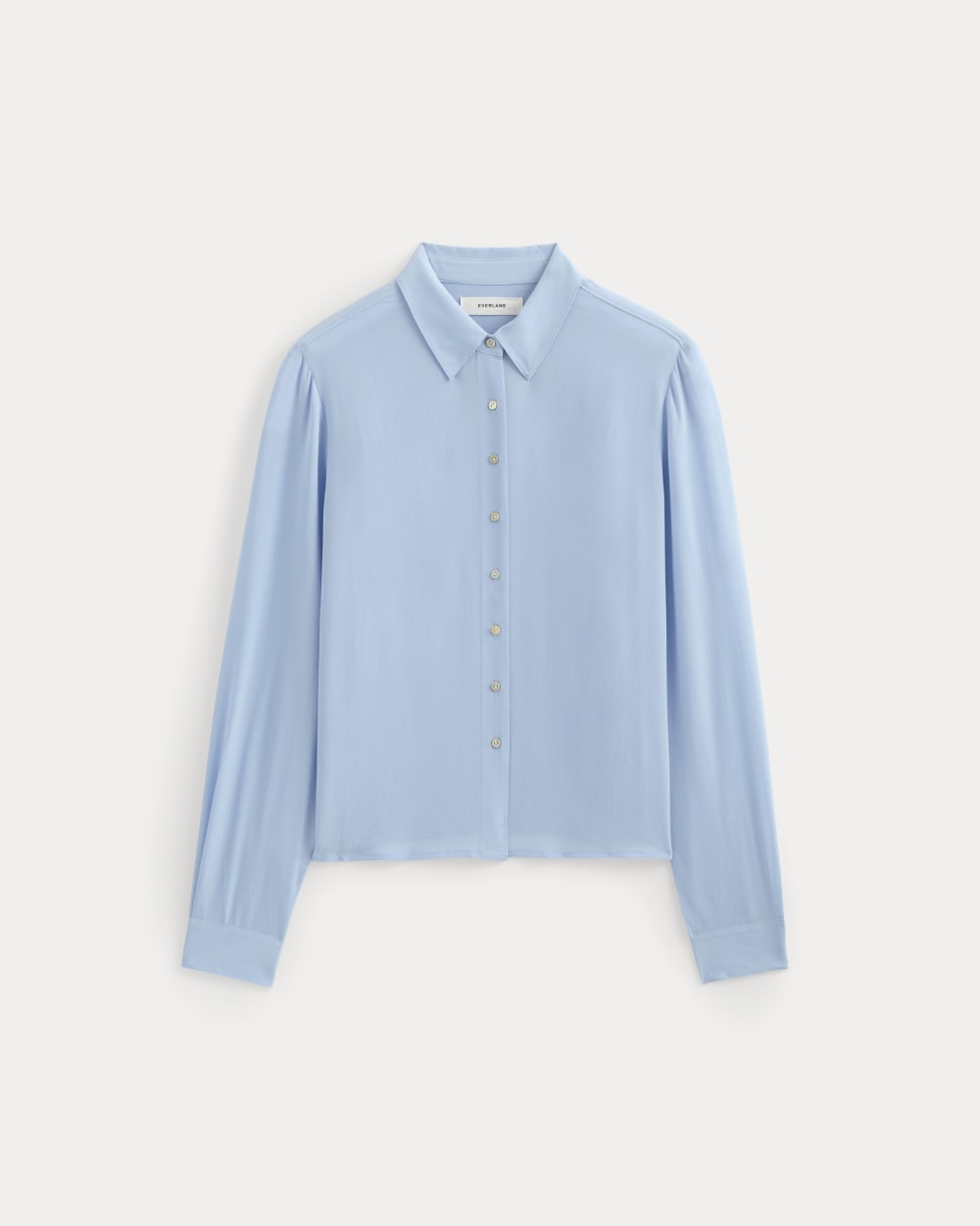 Shrunken Top in Washable Silk | Open Air Blue