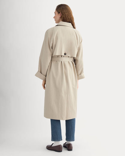 Drapey Twill Trench | Trench Coat Khaki