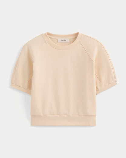Lightweight Terry Blouson Short-Sleeve Crew | Parchment