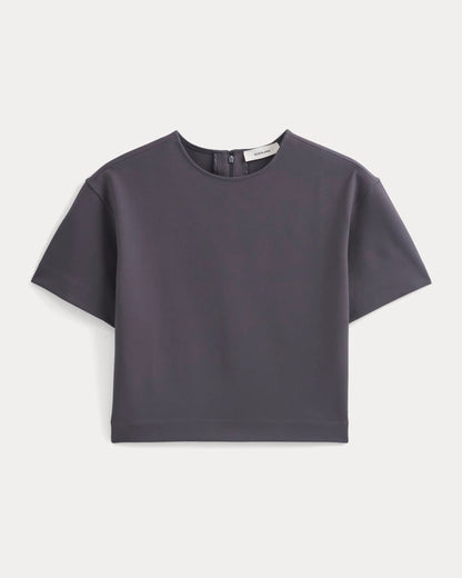 Ponte Oversized Tee | Graphite