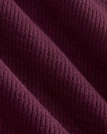 Slim-Fit Crew in Cozy Waffle | Heathered Port Royale