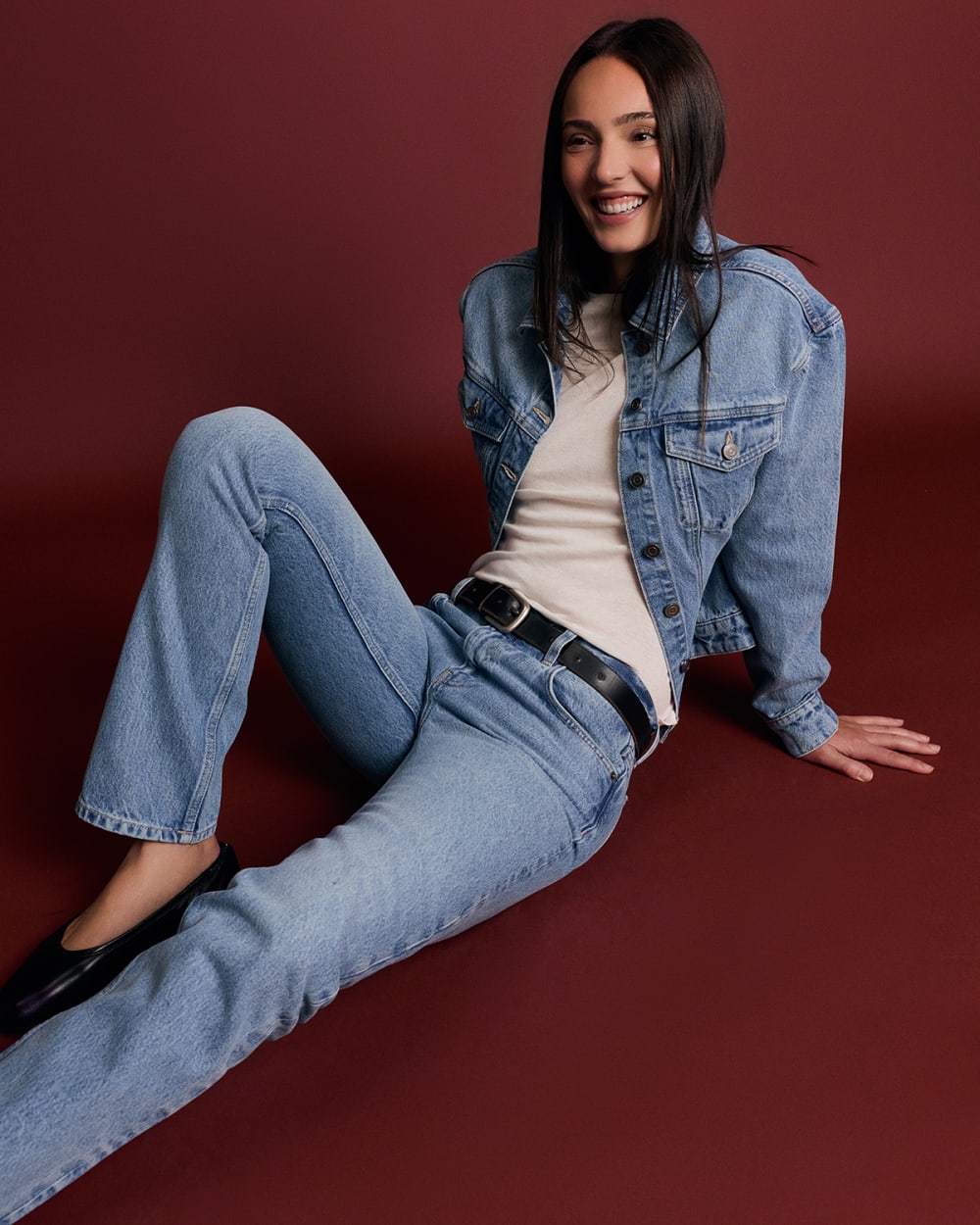 Everlane x Elena Bonvicini Highland Low-Rise Cigarette Jean | Crystal Cove Indigo