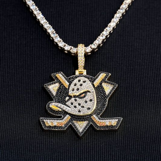 Anaheim Ducks Official NHL Logo Pendant in Yellow Gold