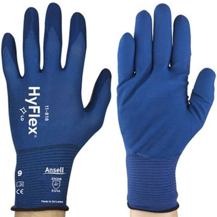 Ansell HyFlex 11-818 Fortix Ultralight Grip Glove with Foam Nitrile Coating - 18g