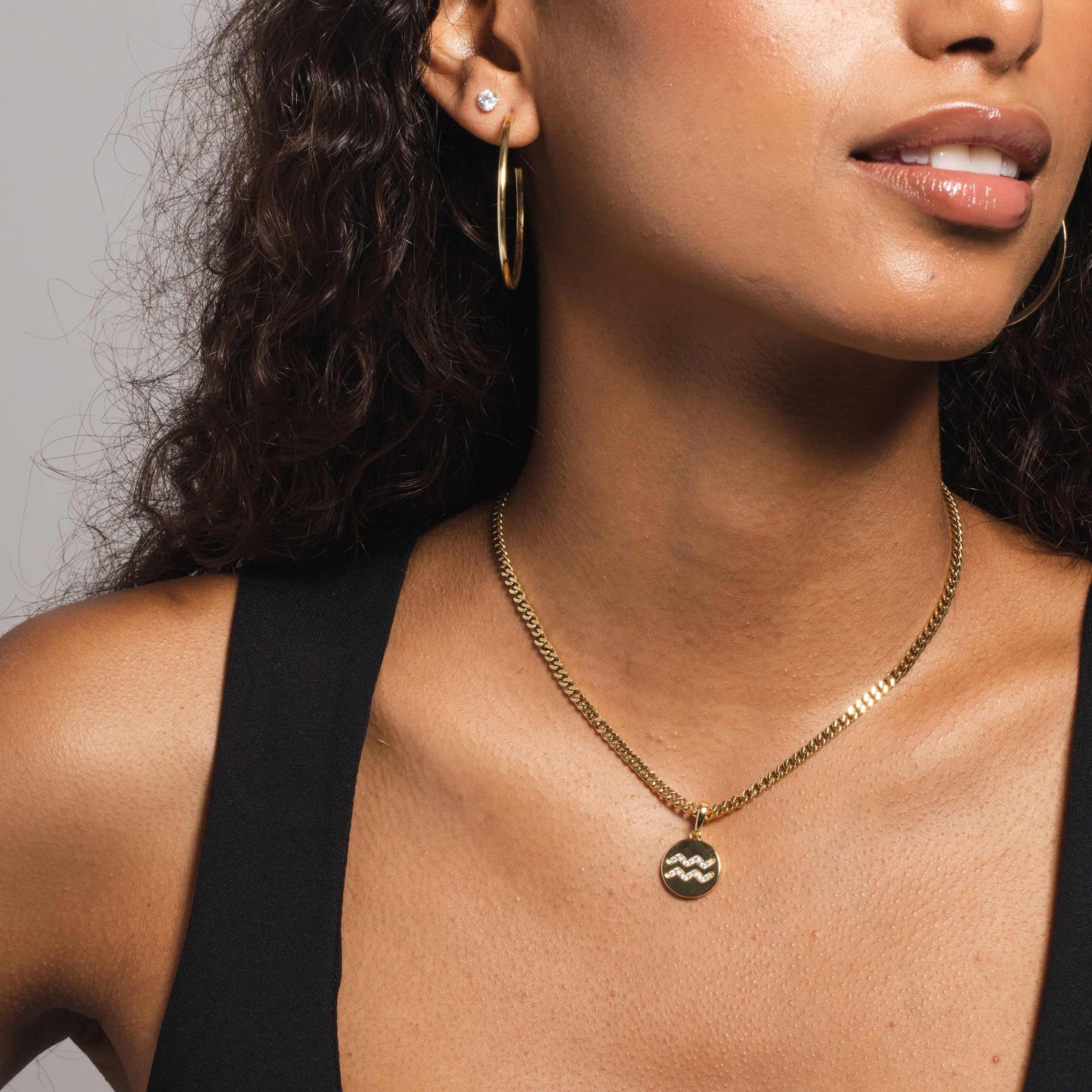 Astrology Coin Pendants in Yellow Gold