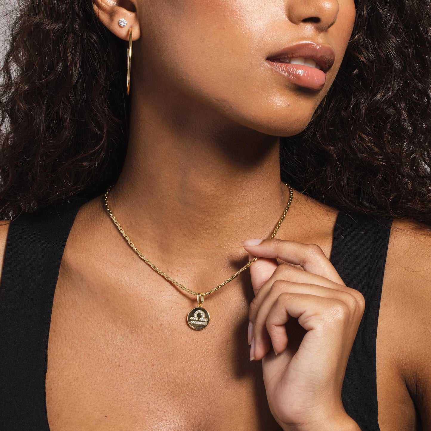 Astrology Coin Pendants in Yellow Gold