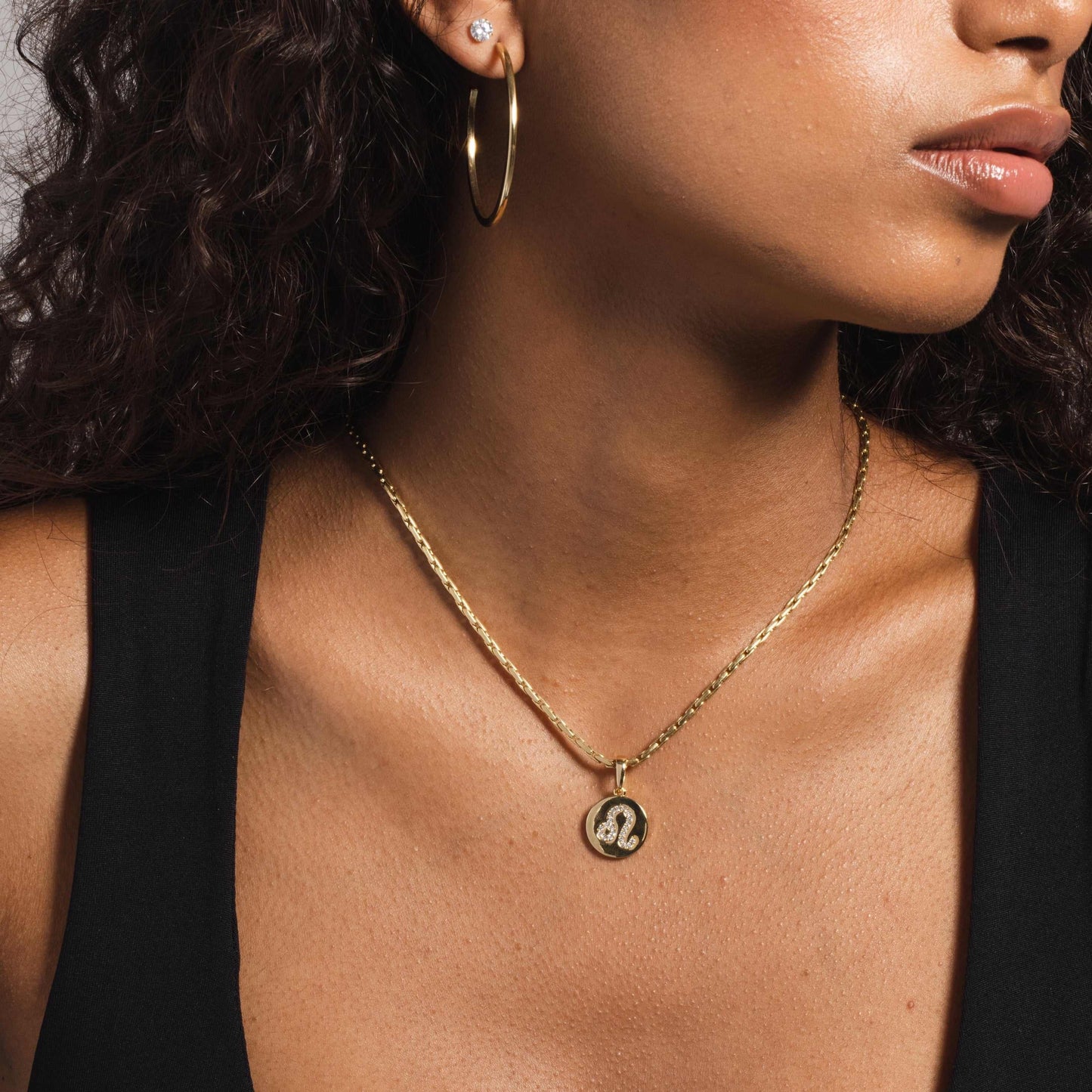 Astrology Coin Pendants in Yellow Gold