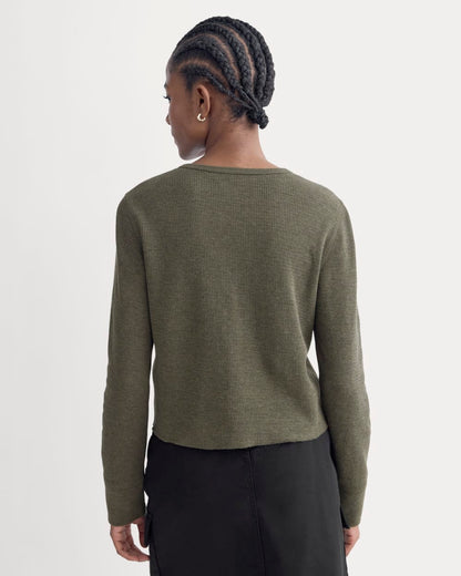 Boxy Henley in Cozy Waffle | Heather Beech