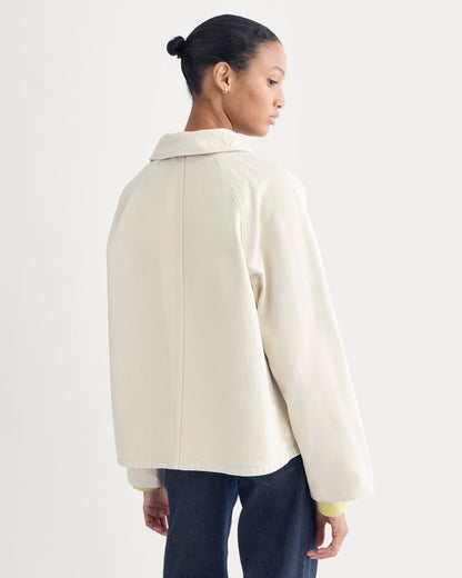 Cropped Denim Jacket | Garment-Dyed Sand