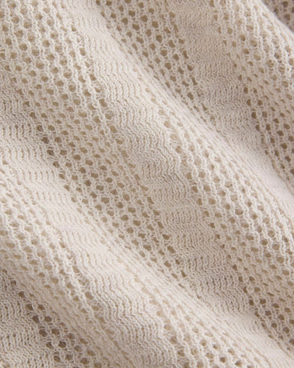 Textured Knit Resort Shirt | Heathered Oat