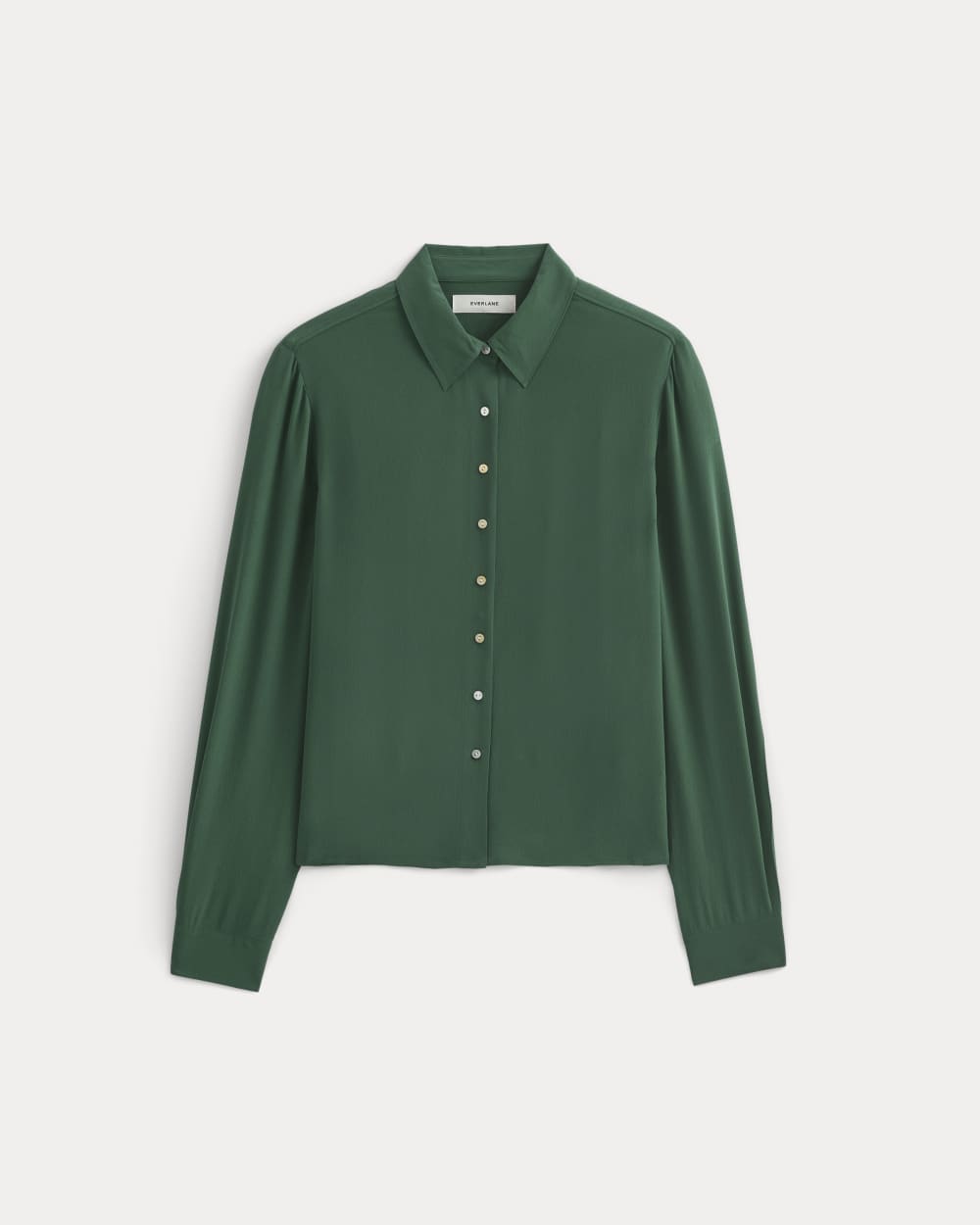 Shrunken Top in Washable Silk | Hunter Green