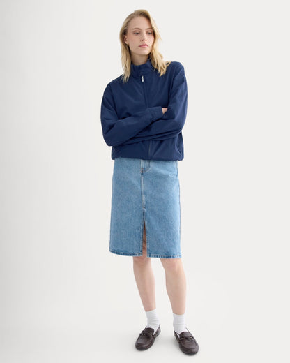 Mid-Rise Denim Midi Skirt | Vintage Mid Indigo