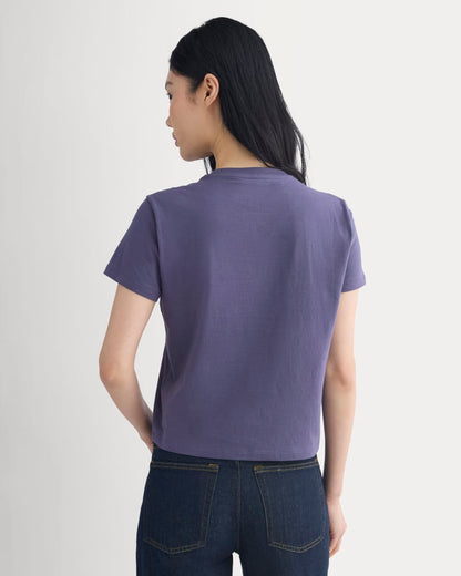 The Box-Cut Tee in Essential Cotton | Graystone | No Pocket