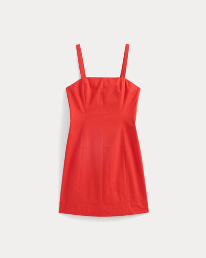 Seamed Mini Dress | Fiery Red